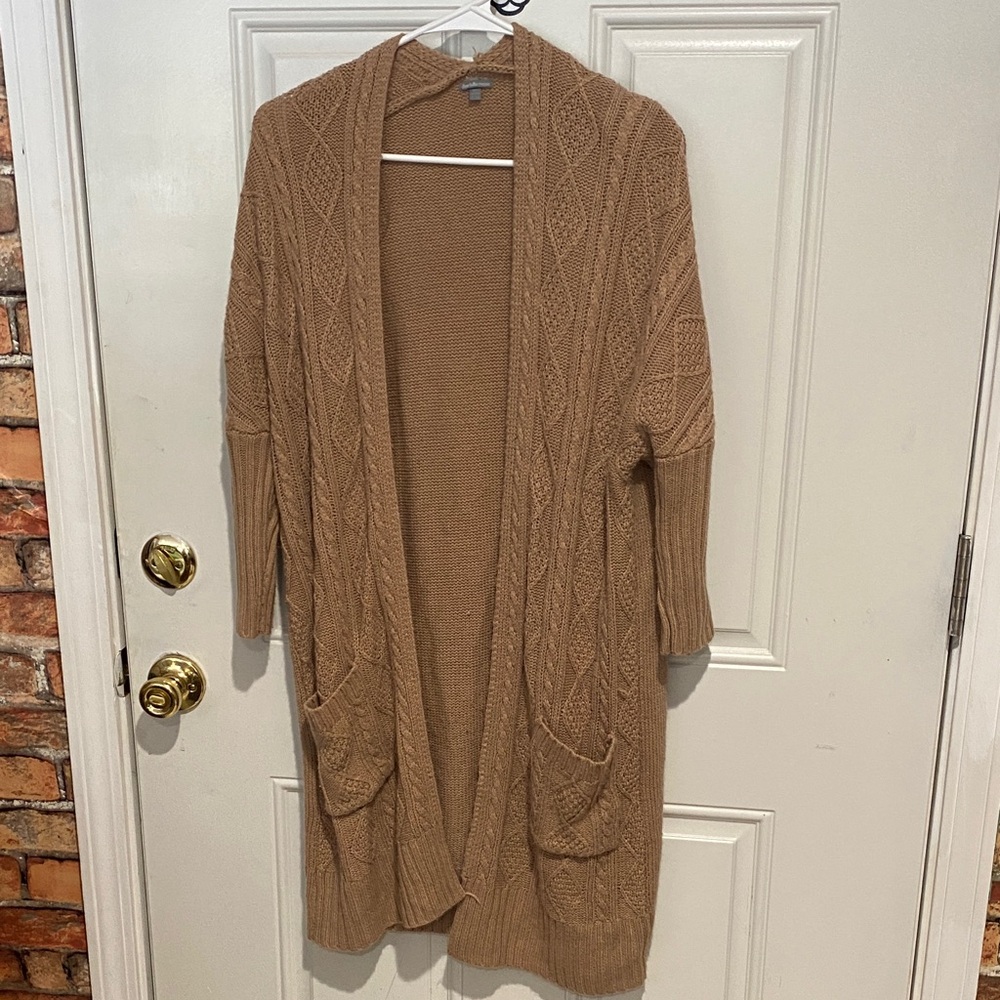 Charlotte Russe Tan Open Front Cardigan